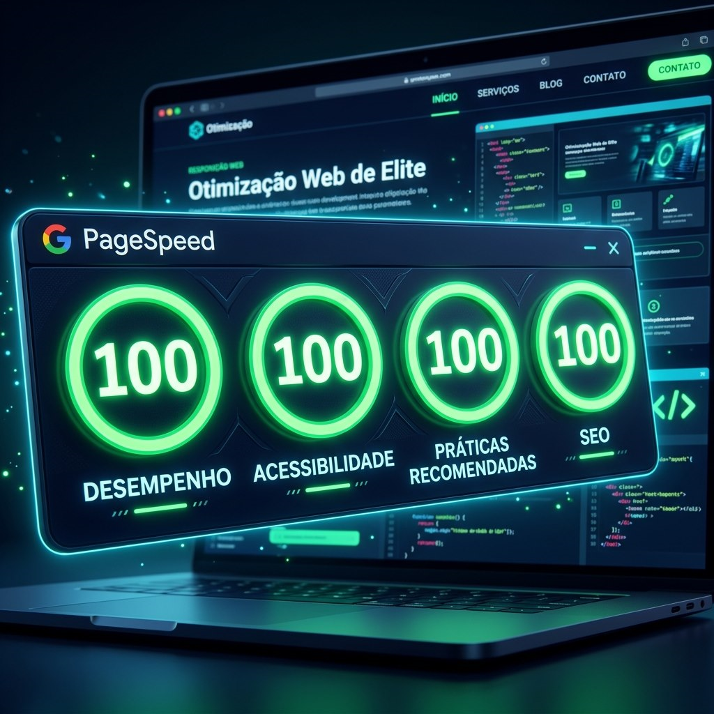Painel 3D de Performance PageSpeed 100 e Criação de Sites MVI